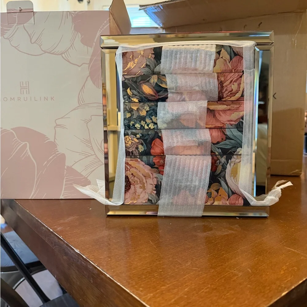 Homruilink 5 tier glass jewelry box - Picture 8 of 8